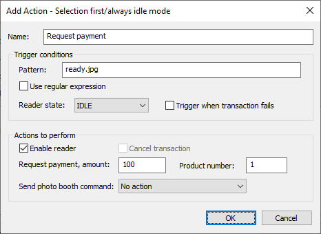 add action selection first ex1 step 2